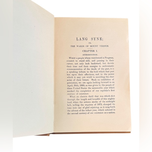 1889 1st Edition “Lang Syne or The Wards of Mount Vernon” by Mary Stuart Smith - Picture 7 of 7